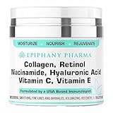 Epiphany Pharma Collagen & Retinol Anti-Aging Face Cream - 24-Hour Hydration & Renewal - Anti Wrinkle Cream for Women & Men - Niacinamide, Hyaluronic Acid, Vitamin C & E - All Skin Types, 1.7 FL Oz