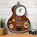 AOROTOE Guitar Wall Clock – Retro Brown Metal Guitar-Shaped Clock with Gears, Silent Non-Ticking, Music Room Decor for Musicians, Music Lovers, Men, Teens, 16