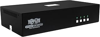 Tripp Lite Secure KVM Switch 4-Port Dual-Head DVI, United States Government NIAP-Certified PP4.0 Security, 2K @ 60Hz Quality, TAA Compliant, 3-Year Warranty (B002-DV2A4-N4)
