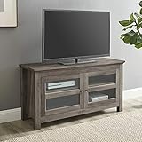 Walker Edison Simple Wood Universal TV Stand for TV's up to 50' Flat Screen Living Room Storage...