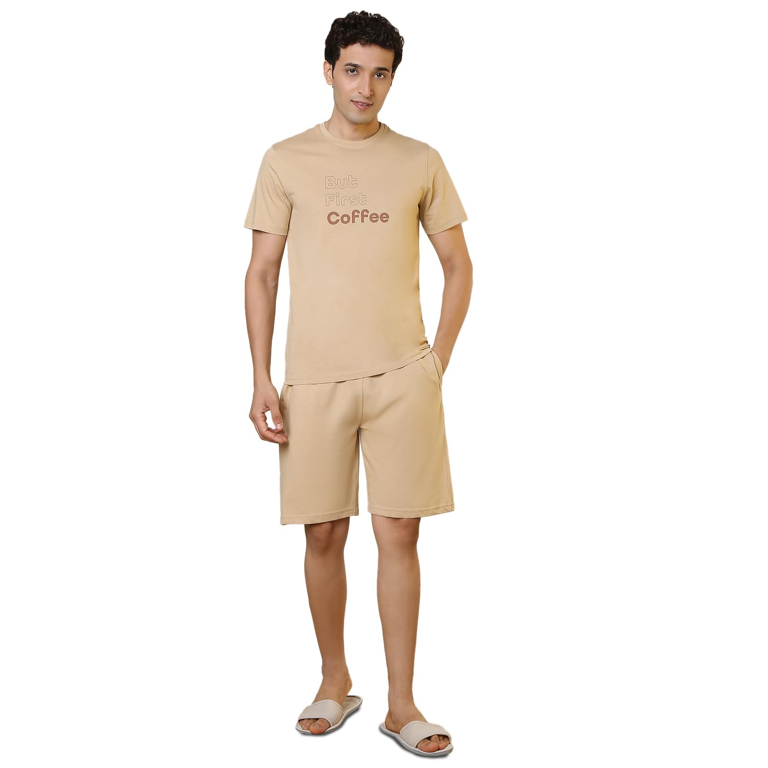 Men Half Sleeve Regular Fit Solid Pattern Pure Cotton Round Neck Garment Kit (Size: L)-AHQB00029-X2 Multi-Colour