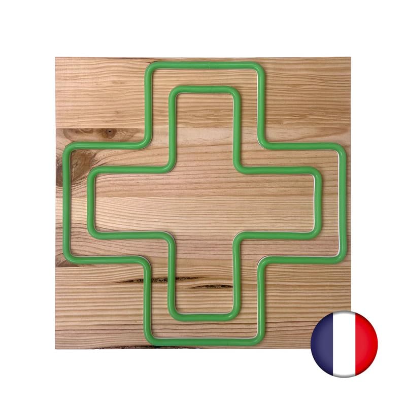 Señal de luz LED interior "Farmacie" de madera con batería 9800 mAh - Fabricación francesa