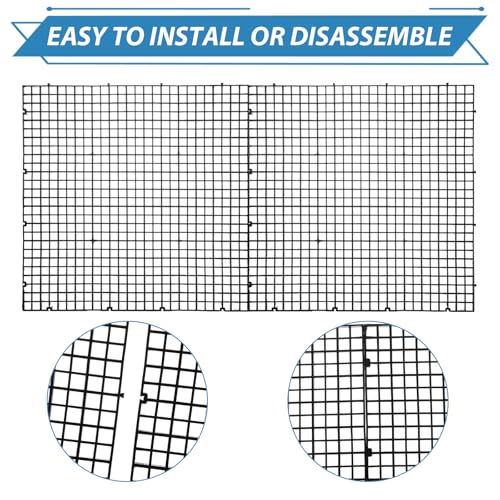 Image of 12 PCS 12x12 Inch Fish Tank Divider 10 Gallon Aquarium Divider with Sucker Clips Plastic Fish Tank Separator Black Egg Crate Light Diffuser Fish Separator for Aquarium Plastic Grid Panel