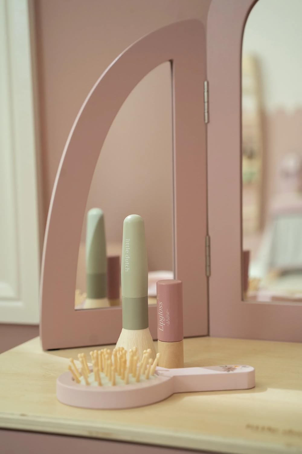 Little Dutch 2513 Holz Kinderschminktisch - rosa
