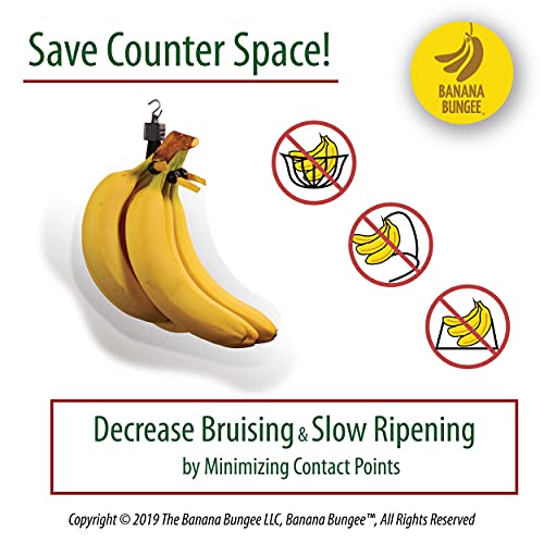 Banana Bungee Black Banana Holder Gadget, Made In Usa; Holds Multiple Bunches Or Single Bananas #TOP3