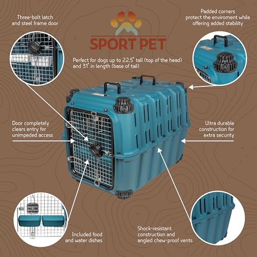 SPORT PET Guardian Strong and Durable Plastic Dog Kennel