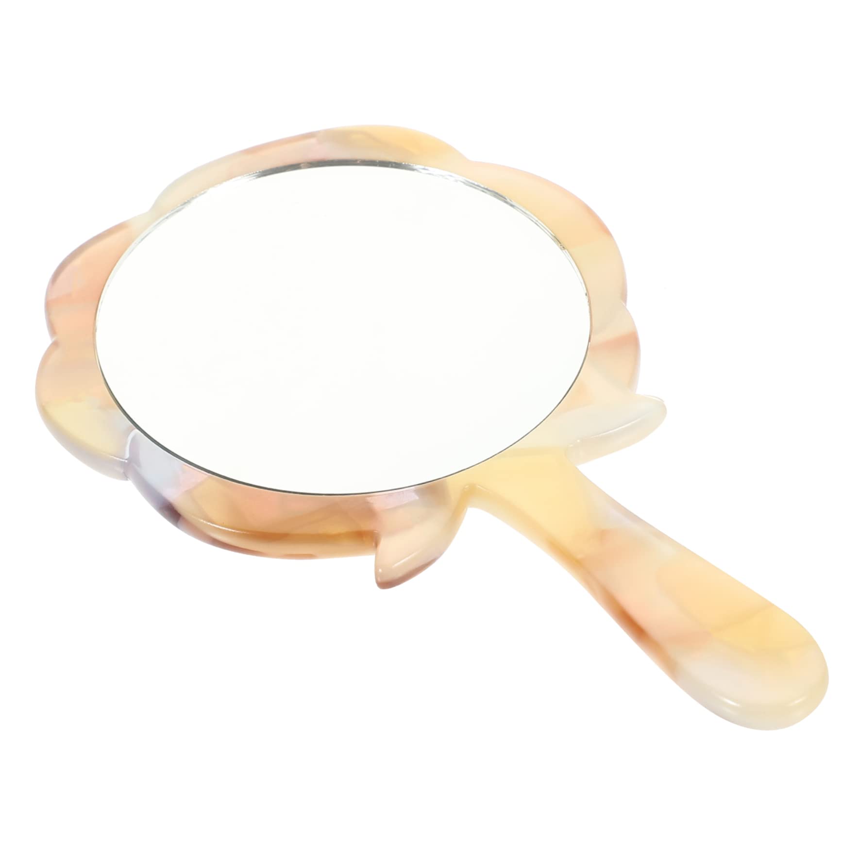 minkissy Hand Mirror Decorative Makeup Mirror Magnifying Feature Small Portable Mirror for Travel Vanity Mirror for Women