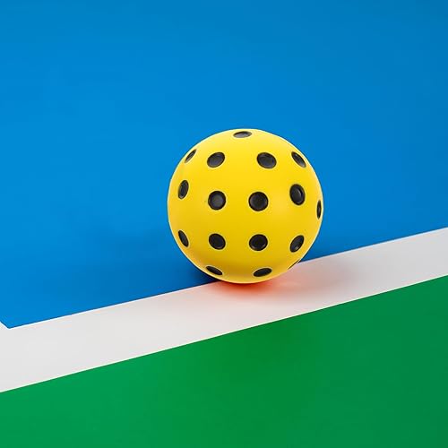 Miniatura 6 de 2 bolas de pickleball de espuma de poliuretano suave, ligeras, silenciosas, para interiores y exteriores, para escuelas en casa, gimnasios,