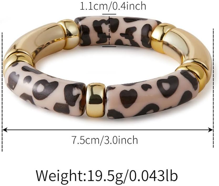 Leopard Bracelet Adjustable Stretch Leopard Bracelets Vintage Cheetah Charm Bracelet for Women Summer Holiday Jewelry Gift - Image 4