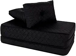 Puff Colchonete Dobrável/Sofa 3 em 1 Espuma D33 + Travesseiro Casal BF Colchões