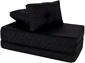 Puff Colchonete Dobrável/Sofa 3 em 1 Espuma D33 + Travesseiro Casal BF Colchões