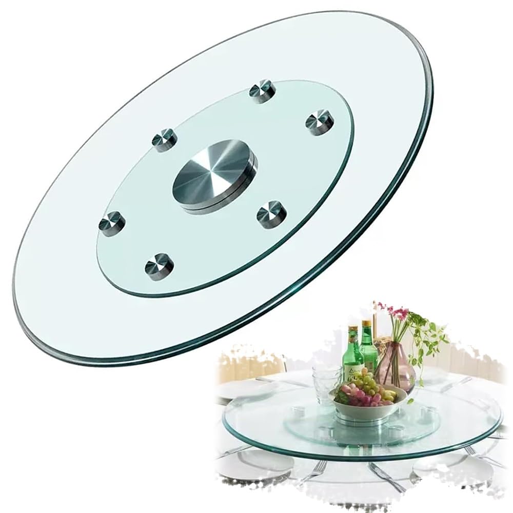 Lazy Susan taca do serwowania, 80 cm (31,5 cala), okrągła obrotowa zastawa stołowa, idealna do jadalni, kuchni, par, nowoczesny design, idealna do dzielenia się jedzeniem i ac