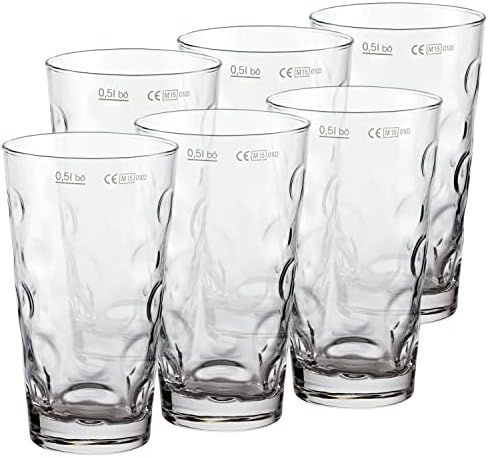 PREMIUM Dubbeglas für Schoppen (6 Stück 0,5l) Schoppenglas zum Genuss von Pfälzer Wein, Schorle oder Riesling original Pfalz Dubbegläser