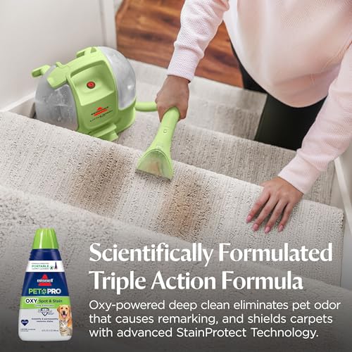 Image of Bissell PET PRO OXY Spot & Stain Formula for Portable Carpet Cleaners, 32 oz., 2034