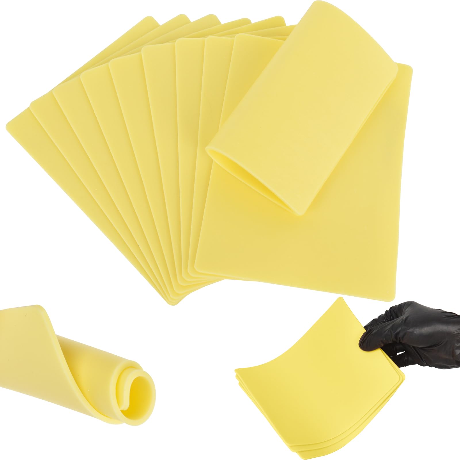 Blank Tattoo Practice Skin, 10pcs 3mm Practice Skin Tattoo Skin Practice Sheet Tattoo for Beginners and Experienced Artists Tattoo Supplies(Silicone Type)…