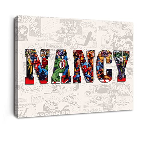 sky art Personalisierbarer Avengers Name Wort Kunstdruck Superheld Leinwand Gemälde Charakter...