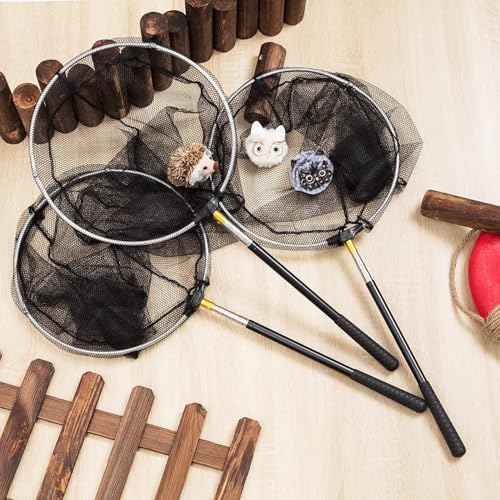 LATERN 2 Stück Schmetterlingsnetz Fischerkescher, 170cm Teleskop Schmetterlingsnetz Fischernetz Pool Laubkescher - Ausziehbar von 66 bis 172cm für Schmetterling Vogel Fisch Fangfreigabe