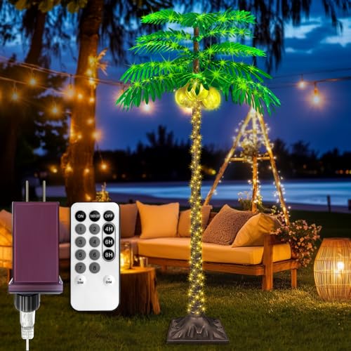 Palmier éclairé extérieur avec 8 modes pour déco de terrasse - 2