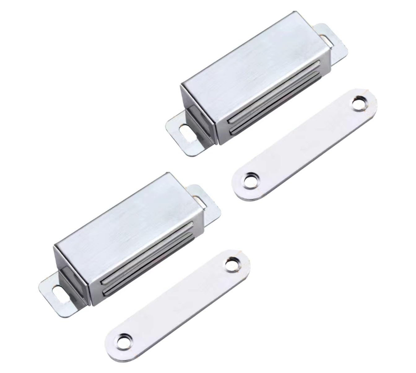Door Catch, Push Opener,Cupboard Latch,2 Pack Magnetic Catches Latches,Cabinet Magnets RV for Wardrobe Room Kitchen (Color : A, Size L)(I,L)