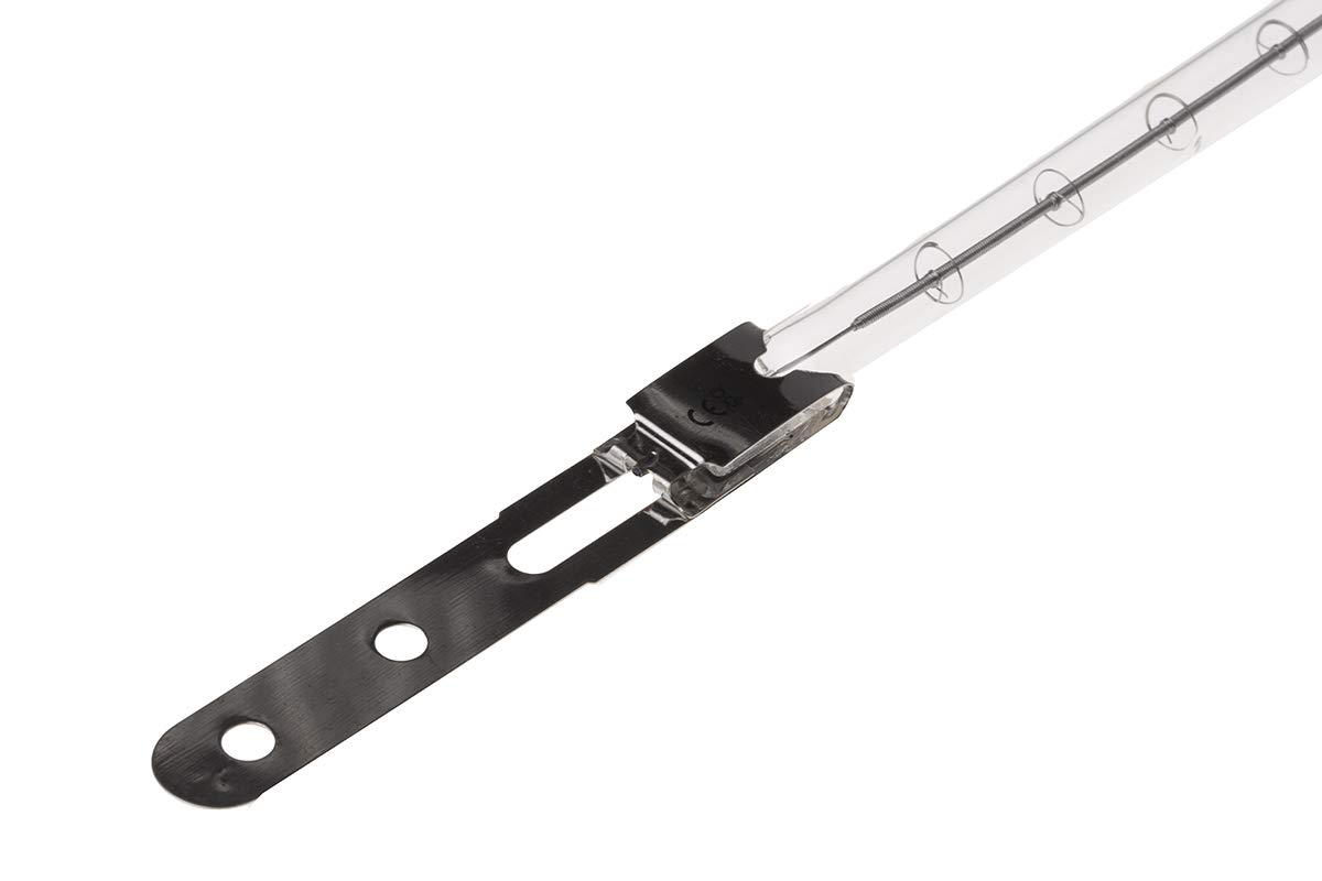RS PRO Infrarotlampe, Klar, 1000 W, X-Band, 230 V, 370 mm lang, 10mm Ø