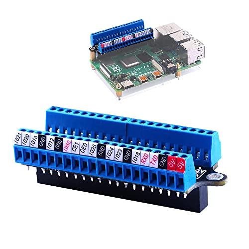 Expansion Breakout Board für Raspberry Pi - GPIO Terminal Adapter Erweiterungskarte Modul, Micro Connector für Raspberry Pi 4B/3B+/3B/2B Cover