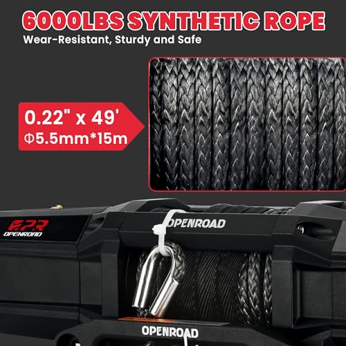 Openroad 6000 Lbs Utv Winch, Waterproof Ip67 Electric Trailer 6K Winch thumb #4