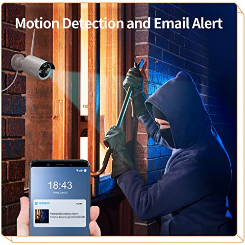 HeimVision HM241 Wireless Security Camera System, 8CH 1080P NVR 4Pcs