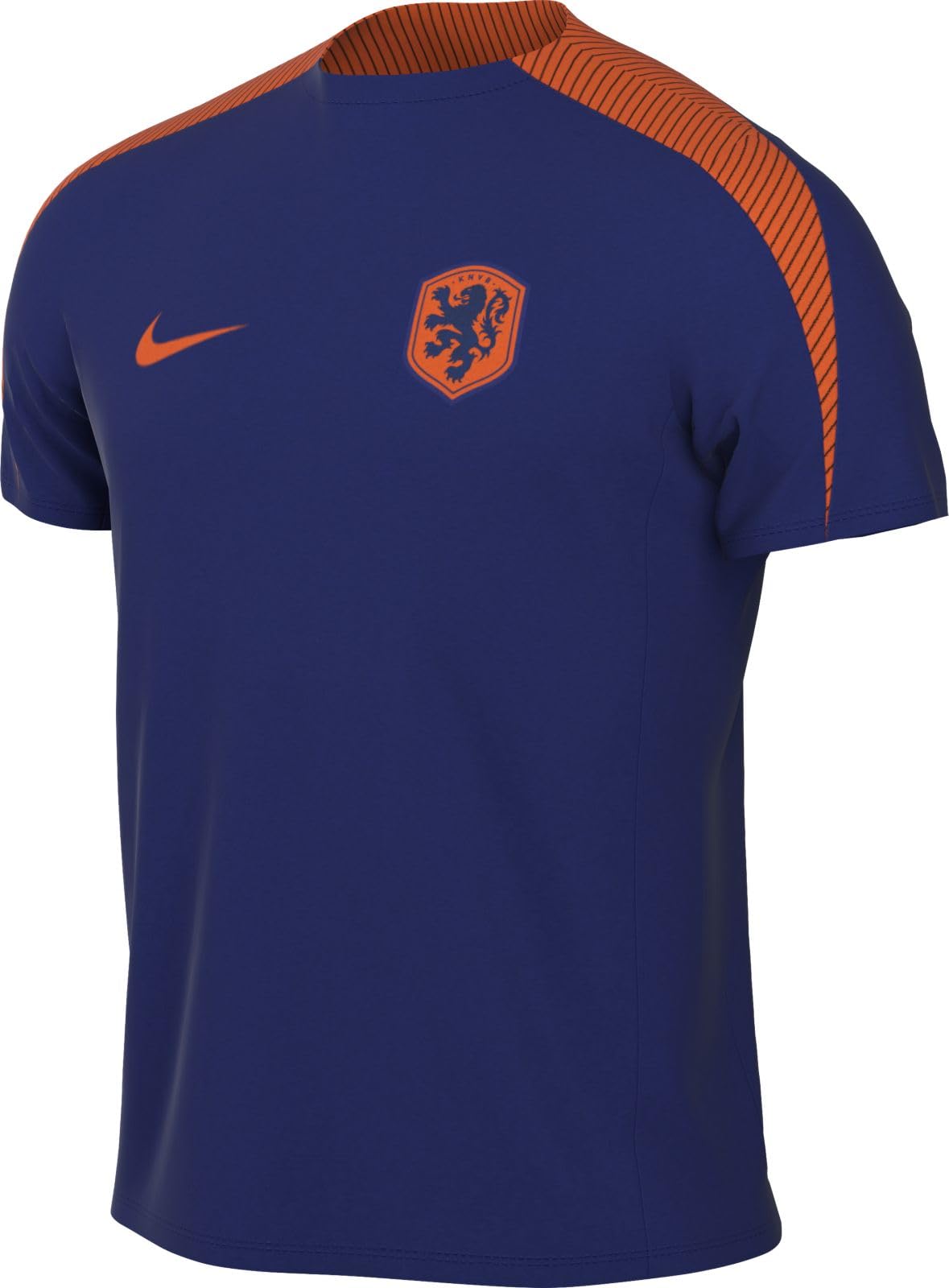 Nike Men's Deep Royal Blue/Safety Orange Netherlands Herren Dri-Fit Strike Short-Sleeve Top K, S