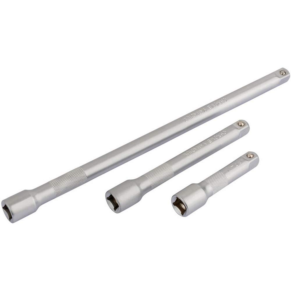 Draper Extension Bar Set 3/8" (3 Piece) In Satin Chrome Steel