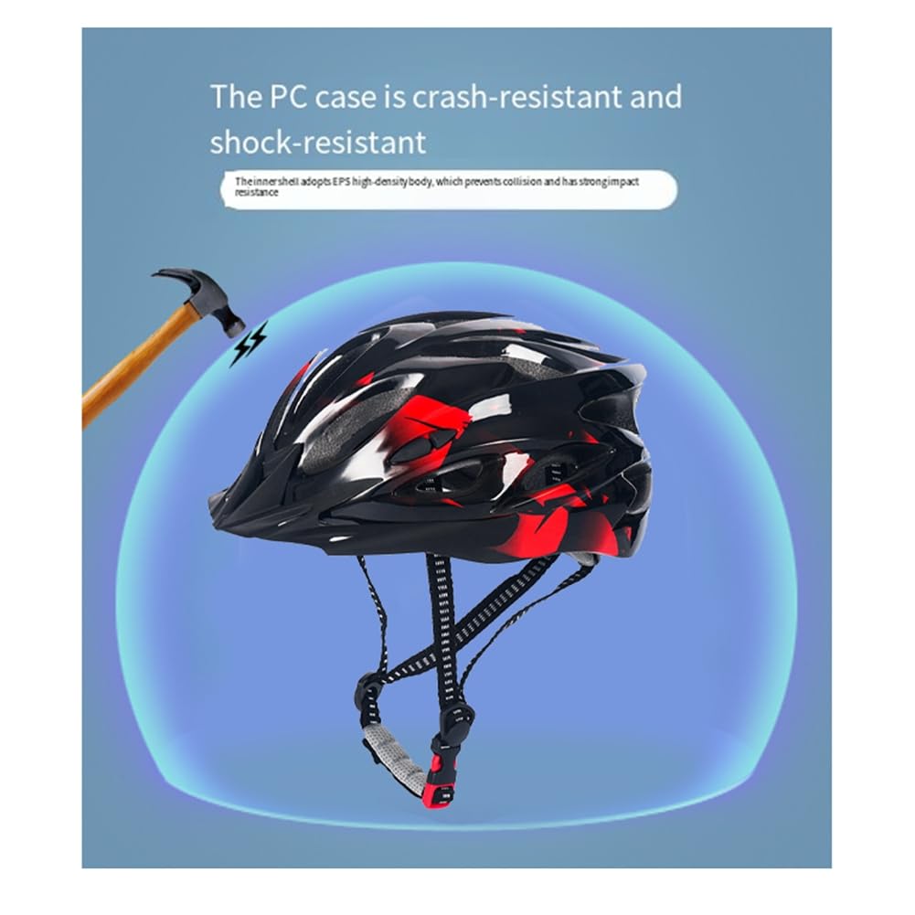 Begchy Fahrradhelm für Erwachsene, Leichtes Microshell, Herren und Damen, Passformanpassung, Empfohlene Passform 57-63 cm, für Radfahren, Blau : 