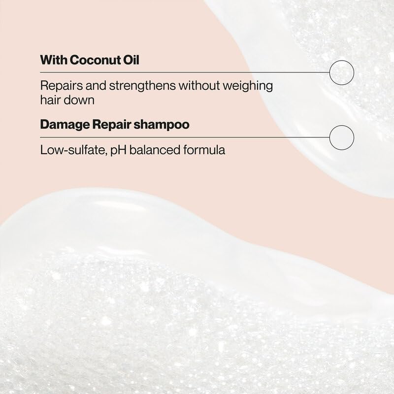 Suave Coconut Infusion Shampoo and Conditioner, Visible Damage Repair – Moisturizing Frizz Control Hair Products for Women & Men, 12.6 Oz Ea