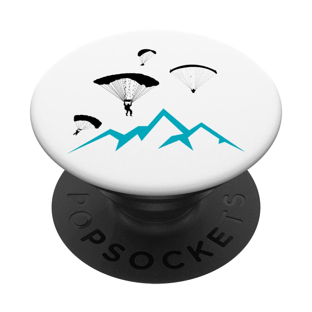 Paragliding Cool Paraglider in the Mountains Paraglide Gift PopSockets Swappable PopGrip