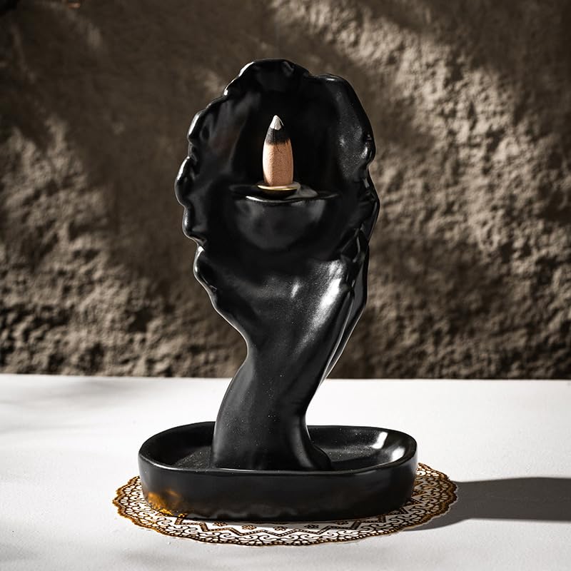 Amazon.com: Black Woman Face Statue Backflow Incense Holder