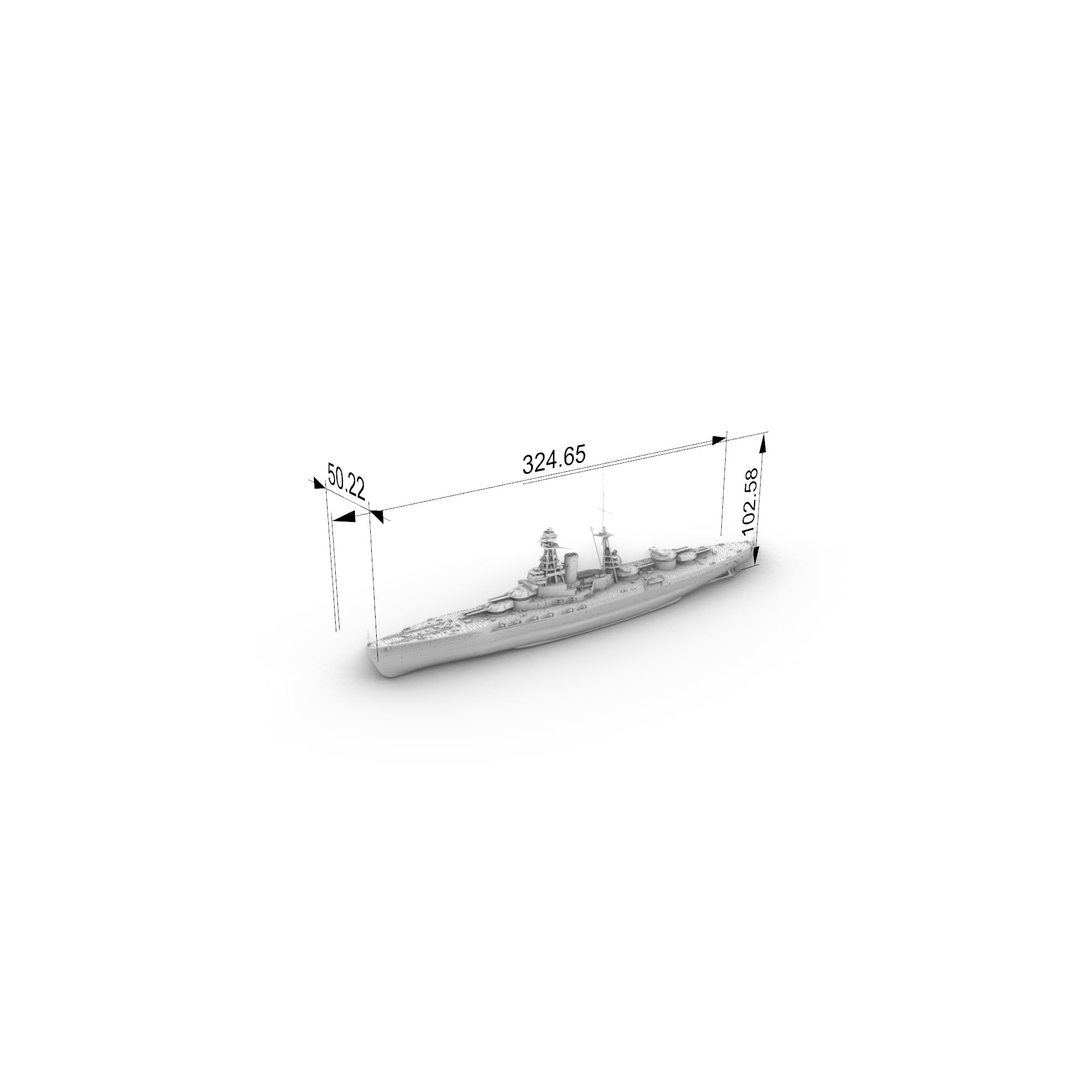 MRY-SFW SSC700127S 1/700 corazzata giapponese classe Kaga Tosa inferiore