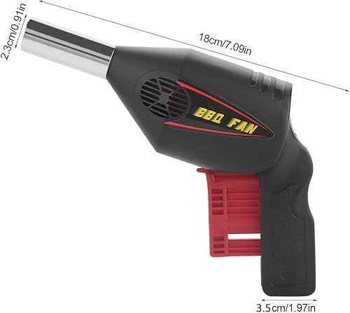 Miniatura 5 de Ventilador de barbacoa portátil con asa, barbacoa de mano, soplador de aire eléctrico, herramienta de fuelle de fuego para cocinar al aire libre,