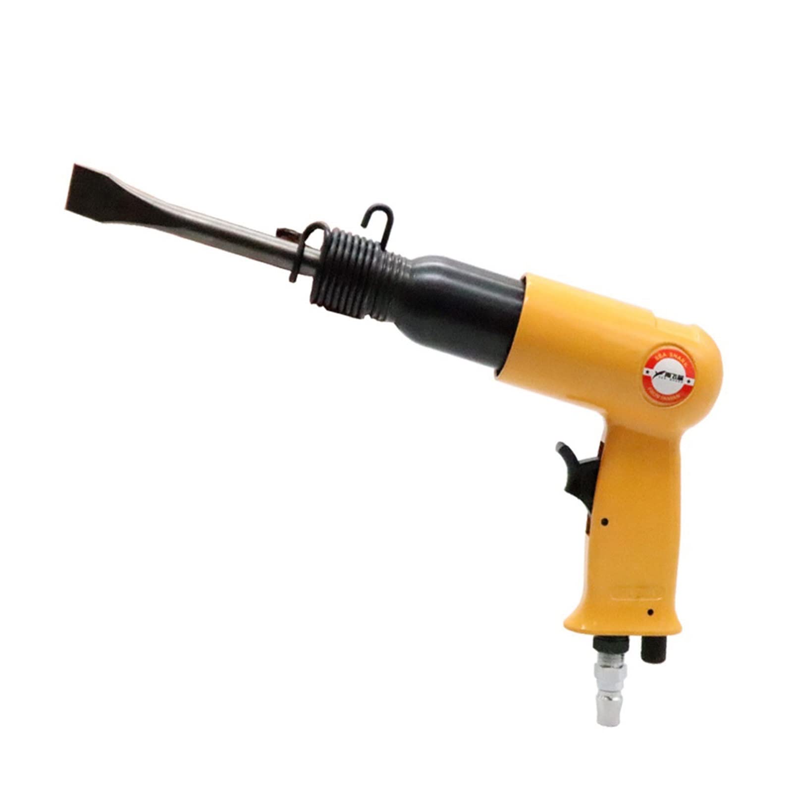Air Hammer, 175mm Air Hammer Professional Handheld Pistol Gas Shovels 190Y Small Rust Remover Pneumatic Tools with 4 Chisels Set