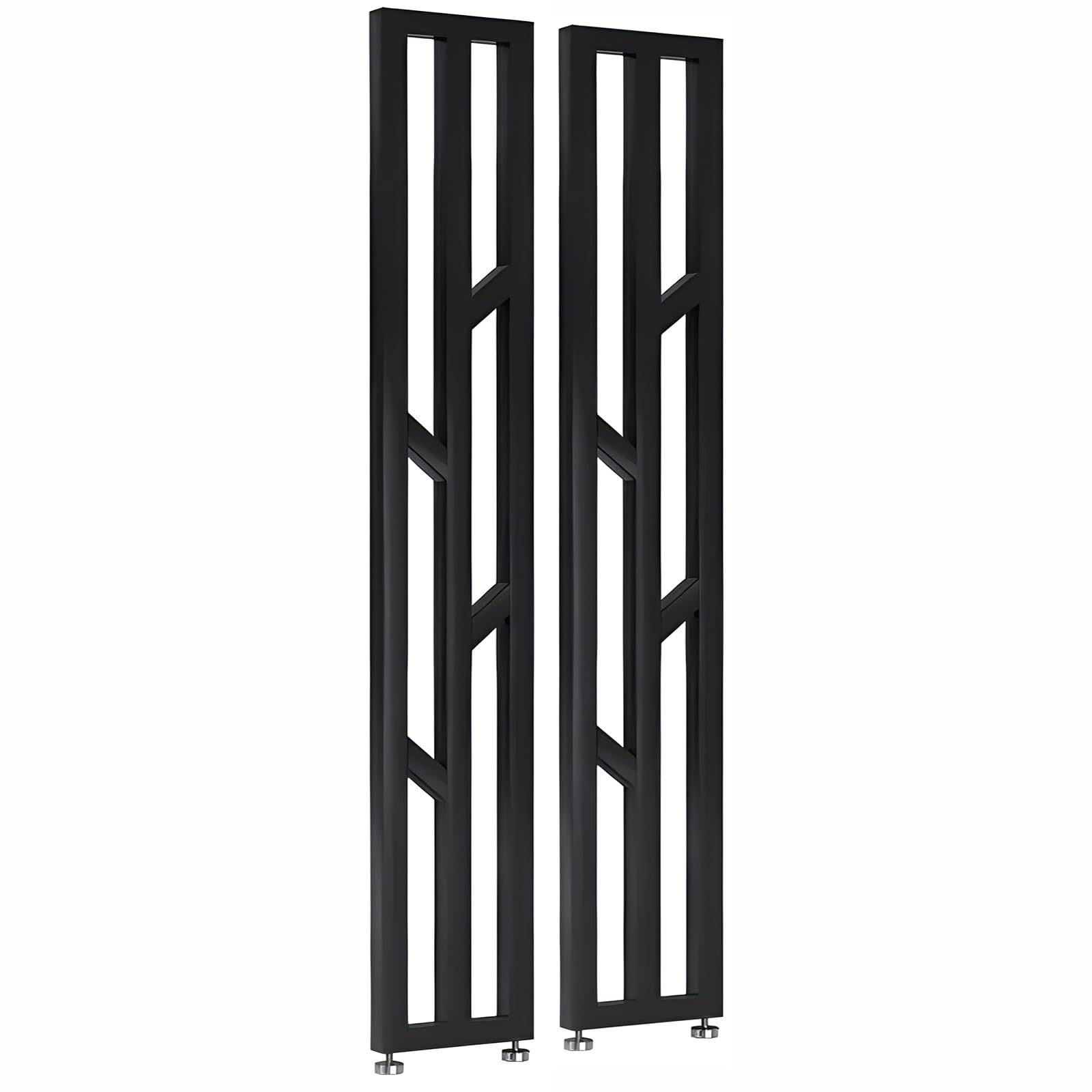 GLETSF Room Divider Privacy Screen - 2/3/4 Panel Indoor Partition For Hotel, Office, Restaurant - No Drill Standing Black Wall Column-W60cm-H150cm/59in/4.92ft
