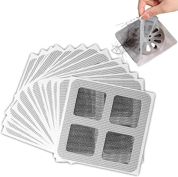 MELLOVIN® 10Pack Waterproof Disposable Shower Drain Hair Catcher, Drain Hair Catcher Waterproof Mesh Stickers for Bathroom Accessories, Apartment Essentials for Kitchen, Sink, Bathtub (4" X 4") (10) (B0D47LYS95) Amazon Price History, Amazon Price Tracker