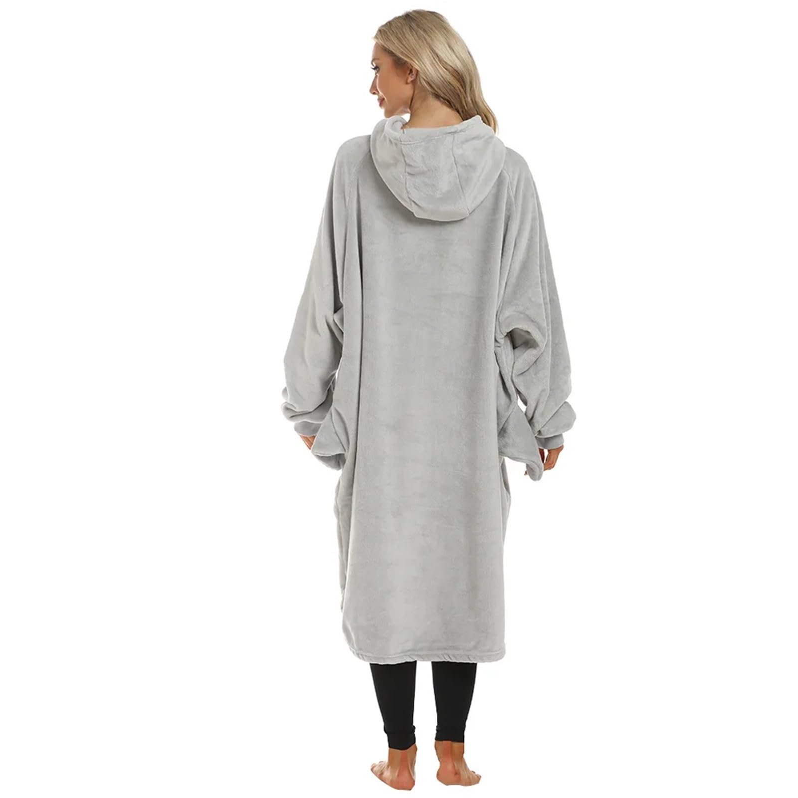 Mantas PortáTiles Manta con Capucha de tiburón for TV, Ropa de Dormir for Parejas, Regalo de Dibujos Animados, Chal cálido, Pijamas de Animales, edredón Grueso agrandado(Grey)