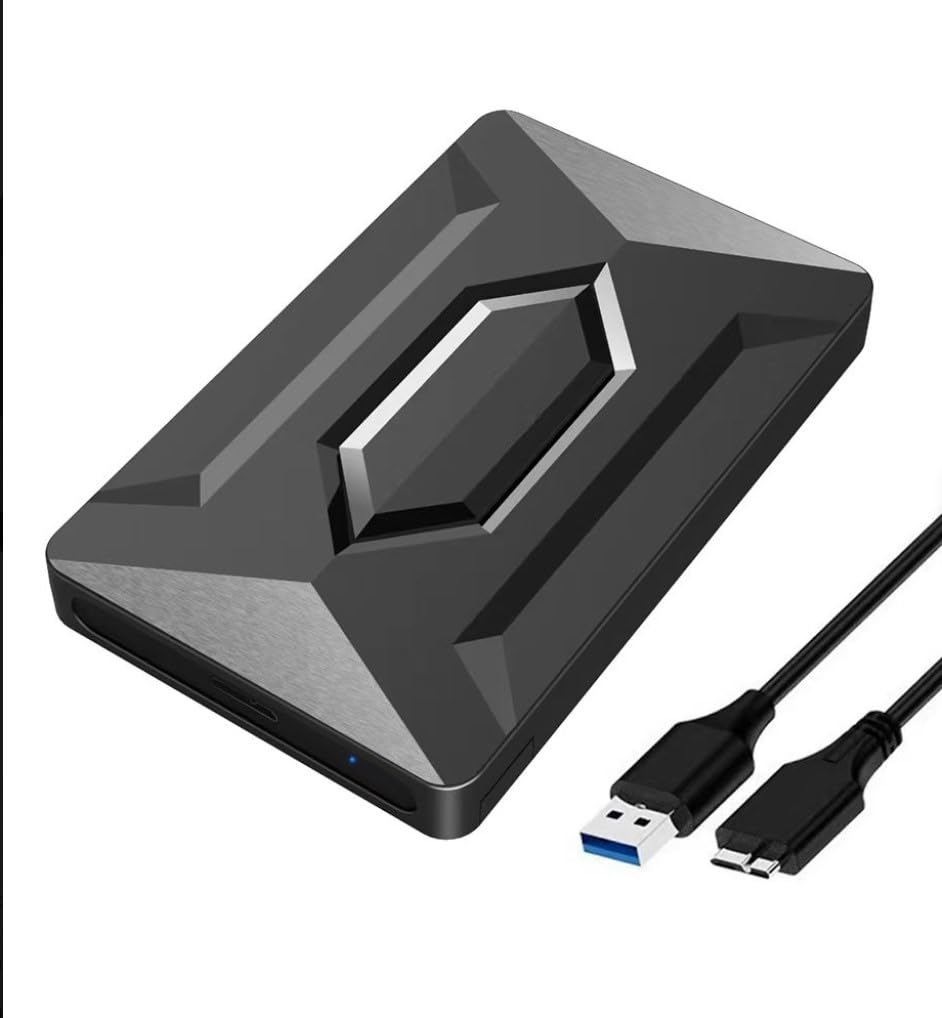1TB Portable External Hard Drive USB 3.0, High Speed Data Transfers, Supports Windows, Linux and Mac OS Systems, Compatible with, PlayStations, TV, and Other Devices.(MAROWAK Hexagon)(k)