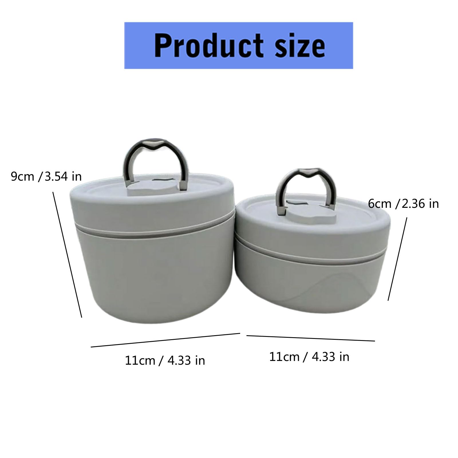 Set di contenitori per il pranzo isolati in metallo, per la conservazione degli alimenti per bambini, con coperchio a prova di perdite e design compatto e portatile, contenitore per il