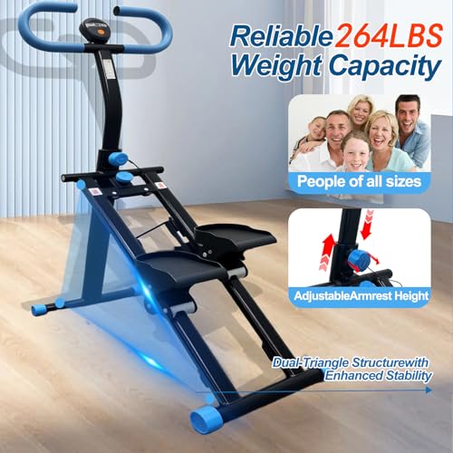 Stair Stepper for Home Vertical Climber, Foldable Full Body Exercise Aerobic Climbing Machines, Mountaineering Fitness Equipment with Adjustable Handles (Black) by BSJ BESTGYM - Image 8