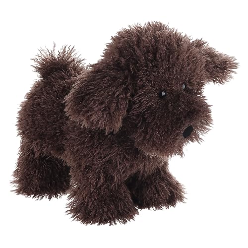 Apricot Lamb Toys Plush Dark Coffee Poodle Dog Puppy Stuffed Animal Soft Cuddly Perfect for Child 8.3 Inches