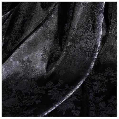 Tissu jacquard pour robes de soirée et vêtements de performance faits main motif floral élégant