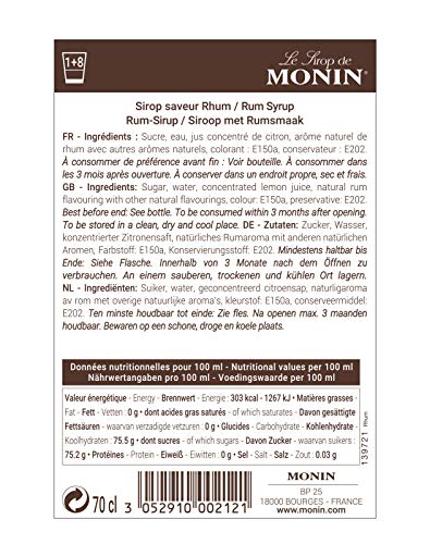 Image of Monin Caribbean, Rum Bottle, 700 ml