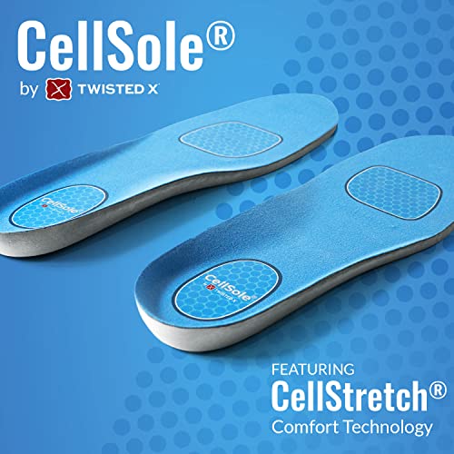 Image of Twisted X Mens CellSole Round Toe Footbed Blue 13
