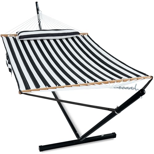 Image of GAFETE 2 Person Hammock with Stand for Outside, Heavy Duty Steel Stand