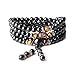 coai Collier Mala Bracelet Multi-Tours Tête de Bouddha Amulette Pierre Onyx Œil de Tigre Marron Homme Femme