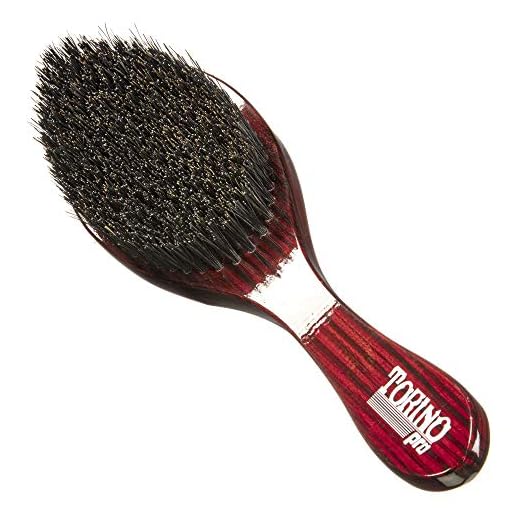 Torino Pro Wave Brush #570 By Brush King - Medium Hard Curve 360 Waves Brush - Made with Reinforced Boar & Nylon Bristles (360 Waves Brushes)