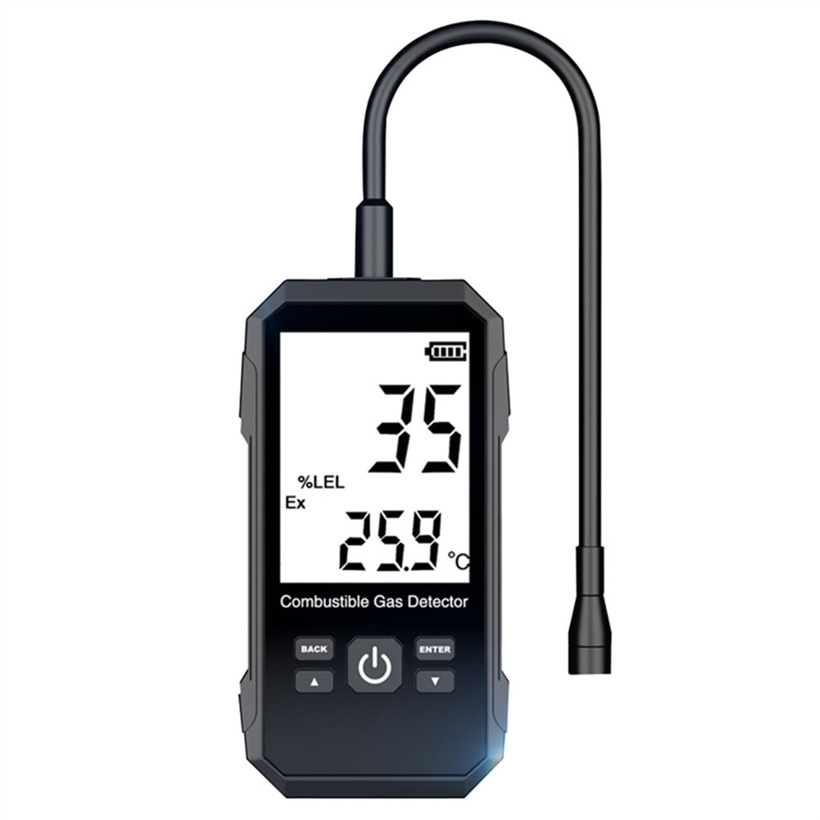 Gas Leak Detector Analyzer Natural Fuel Tester Gas Leak Sensor Sound Dual Alarm LCD with Alcoholic Gas Leak Sensor